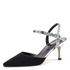 [KUHEE] Sling back 8423K 7cm-pumps strap party shoes middle heel cubic handmade shoes-Made in Korea